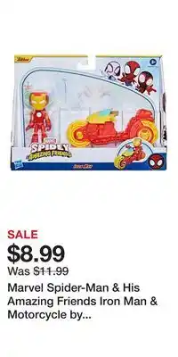 Kohl's Marvel Spider-Man & His Amazing Friends Iron Man & Motorcycle by Hasbro offer