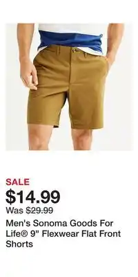 Kohl's Men's Sonoma Goods For Life 9 Flexwear Flat Front Shorts offer