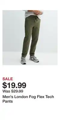 Kohl's Men's London Fog Flex Tech Pants offer