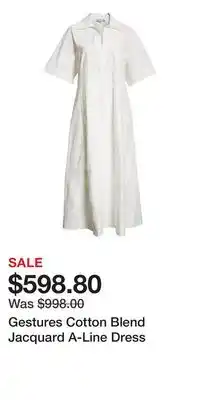 Nordstrom Gestures Cotton Blend Jacquard A-Line Dress offer