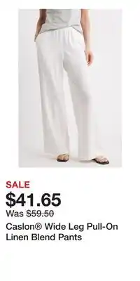 Nordstrom Caslon Wide Leg Pull-On Linen Blend Pants offer
