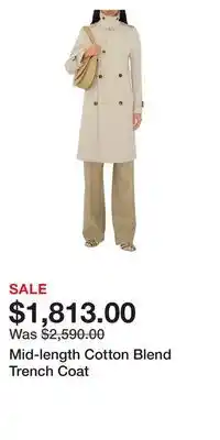 Nordstrom Mid-length Cotton Blend Trench Coat offer