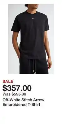 Nordstrom Off-White Stitch Arrow Embroidered T-Shirt offer