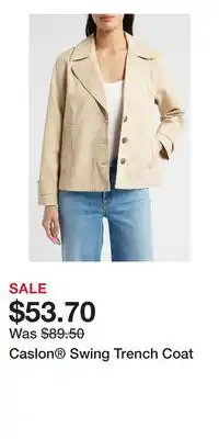 Nordstrom Caslon Swing Trench Coat offer