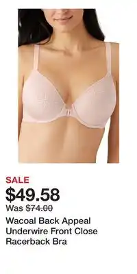 Nordstrom Wacoal Back Appeal Underwire Front Close Racerback Bra offer