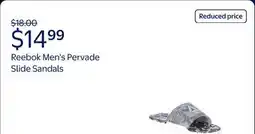 Walmart Reebok Men's Pervade Slide Sandals offer