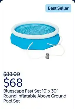 Walmart Bluescape Fast Set 10' x 30 Round Inflatable Soft Sided Above Ground Pool Set offer