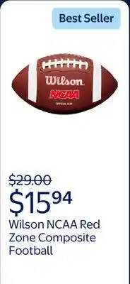 Walmart Wilson NCAA Red Zone Composite Football, Official Size (Ages 14 and up) offer