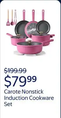 Walmart Carote Kitchen Cookware Sets, Nonstick Pots and Pans Set, Induction Cookware offer