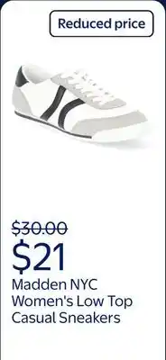 Walmart Madden NYC Women's Low Top Casual Sneakers offer