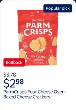 Walmart ParmCrisps Four Cheese Oven-Baked Parm Crisp Cheese Crackers offer