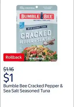 Walmart Bumble Bee Cracked Pepper & Sea Salt Seasoned Tuna offer