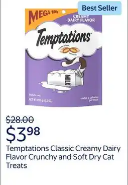 Walmart Temptations Classic Creamy Dairy Flavor Crunchy and Soft Dry Cat Treats offer
