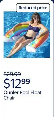 Walmart Qunler Pool Float Chair, Adults & KIds Inflatable Pool Loungers for Pool Lake Travel Beach offer