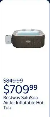 Walmart Bestway SaluSpa AirJet Inflatable Hot Tub w/ Pump #P08867 offer