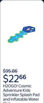 Walmart H2OGO! Cosmic Adventure Kids Sprinkler Splash Pad and Inflatable Water Slide offer