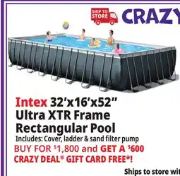 Ocean State Job Lot Intex 32' x 16' x 52 Ultra XTR Frame Rectangular Pool Set with Sand Filter Pump offer