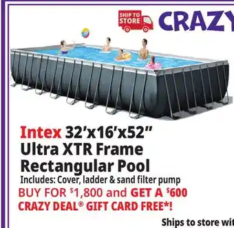Ocean State Job Lot Intex 32' x 16' x 52 Ultra XTR Frame Rectangular Pool Set with Sand Filter Pump offer
