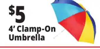 Ocean State Job Lot Clamp-On Beach Umbrella 4' offer