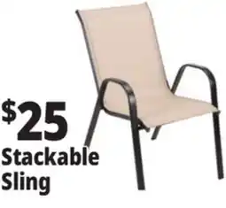 Ocean State Job Lot Steel Sling Patio Chair Taupe offer
