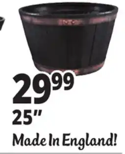 Ocean State Job Lot Whiskey Barrel Resin Planter 24.6 offer