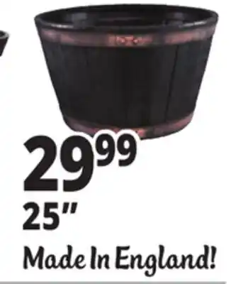 Ocean State Job Lot Whiskey Barrel Resin Planter 24.6 offer