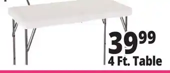 Ocean State Job Lot Enduro 4' Steel Frame Folding Table offer