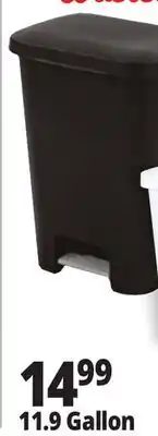 Ocean State Job Lot Sterilite Step-On Black Wastebasket 11.9 Gal offer