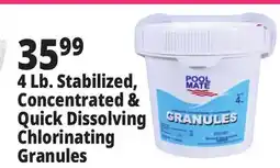 Ocean State Job Lot Pool Mate Stabilized Concentrated Chlorinating Granules. 4 lbs offer
