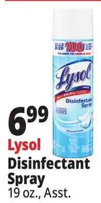 Ocean State Job Lot Lysol Crisp Linen Disinfectant Spray 19 oz offer