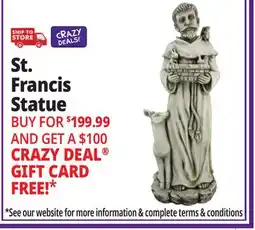 Ocean State Job Lot 46 St.Francis Garden Statue offer