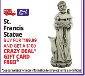 Ocean State Job Lot 46 St.Francis Garden Statue offer