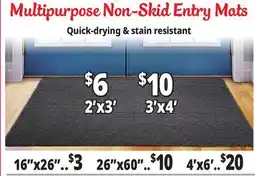 Ocean State Job Lot Multipurpose Non-Skid Entry Mats offer