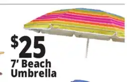 Ocean State Job Lot 7' Fiberglass Tilting Beach Umbrella offer