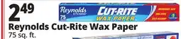 Ocean State Job Lot Reynolds Kitchens Cut-Rite Wax Paper 75 sq ft offer