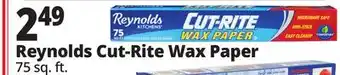 Ocean State Job Lot Reynolds Kitchens Cut-Rite Wax Paper 75 sq ft offer