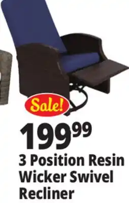 Ocean State Job Lot 3 Position Swivel Recliner Chair offer