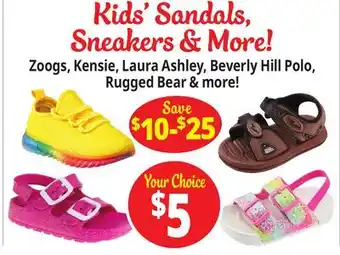 Ocean State Job Lot Kids' Sandals, Sneakers & More! offer