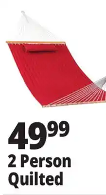 Ocean State Job Lot Quilted 2-Person Hammock Red offer