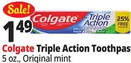 Ocean State Job Lot Colgate Triple Action Toothpaste offer