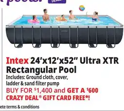 Ocean State Job Lot Intex 24' x 12' x 52 Ultra XTR Frame Rectangular Pool Set with Sand Filter Pump offer