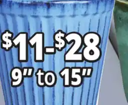 Ocean State Job Lot 9 to 15 Outdoor Glazed Ceramic Planters offer