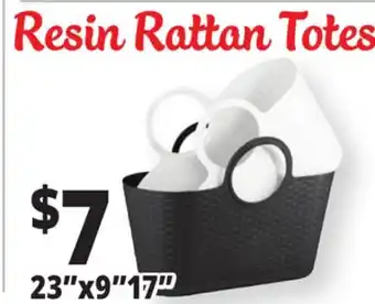 Ocean State Job Lot Resin Rattan Totes offer