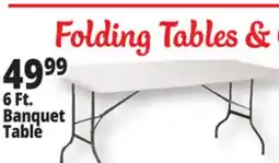 Ocean State Job Lot Enduro 6' Folding Banquet Table offer