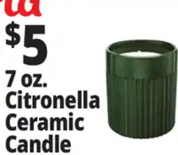 Ocean State Job Lot 7 oz. Citronella Ceramic Candle offer