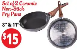 Ocean State Job Lot KLOK Ceramic Nonstick Frypan Set 2 Piece offer