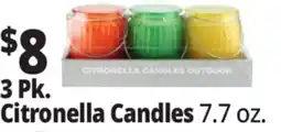 Ocean State Job Lot 3 Pk. Citronella Candles offer