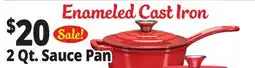 Ocean State Job Lot KLOK Enameled Cast Iron Sauce Pan with Lid 2 Qt offer