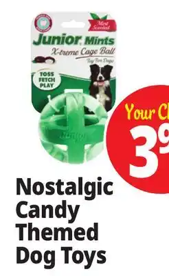 Ocean State Job Lot Nostalgic Candy Themed Dog Toys offer