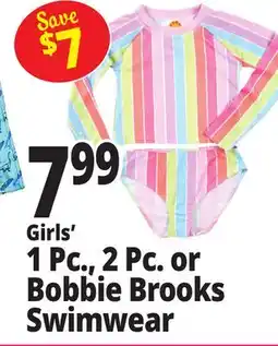 Ocean State Job Lot Girls' 1 Pc., 2 Pc. or Bobbie Brooks Swimwear offer